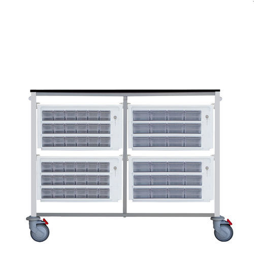 Carro de hospital - F-C-NOD-3-D - Behmpat Producciones S.L - para medicamentos / de transferencia / con recipiente