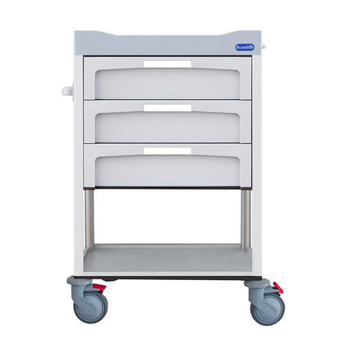 Carro médico - F-DNOV-0-3-0-RBT - Behmpat Producciones S.L - para medicamentos / de almacenamiento / 3 cajones