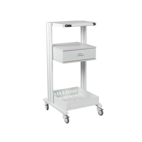 Carro médico - CARSPEC78/DE - nuovalaris - de uso general / para aparato / de aluminio anodizado