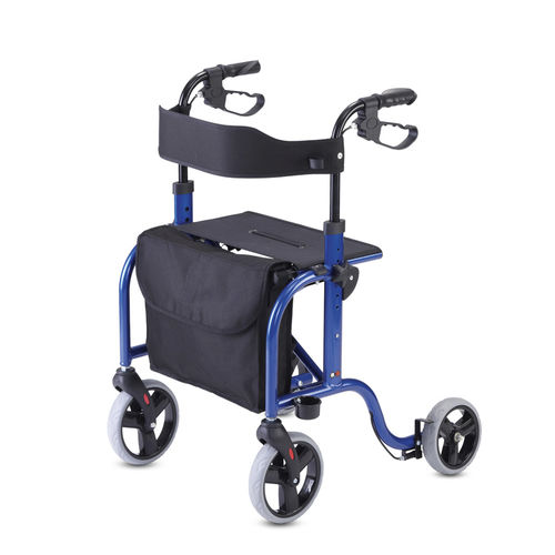 Andador con ruedas con 4 ruedas - RL-Smart - Bischoff & Bischoff - marco de aluminio / con asiento / con canasta