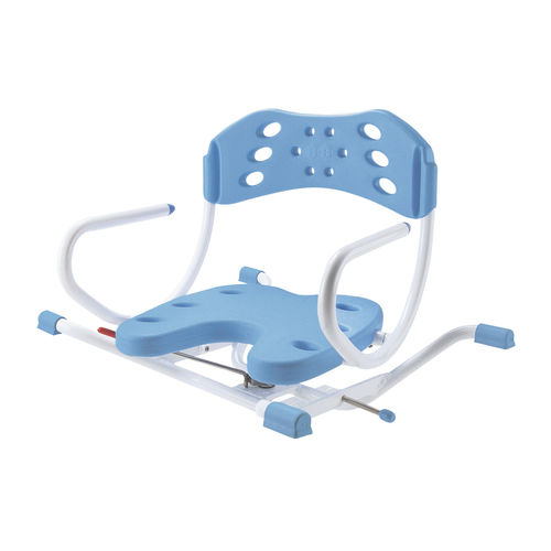 Asiento de baño con reposabrazos - Aruba - Bischoff & Bischoff - con apertura higiénica / con respaldo / suspendido