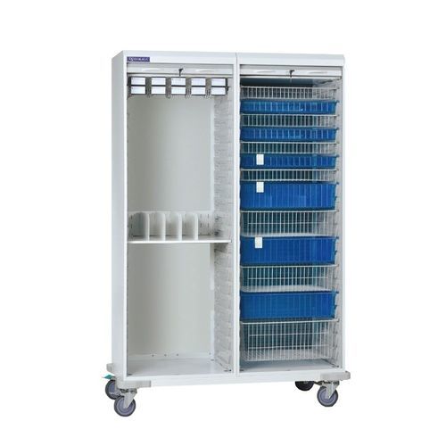 Armario de hospital - WCS6C - Bailida - con estante / con canasta / con ruedas