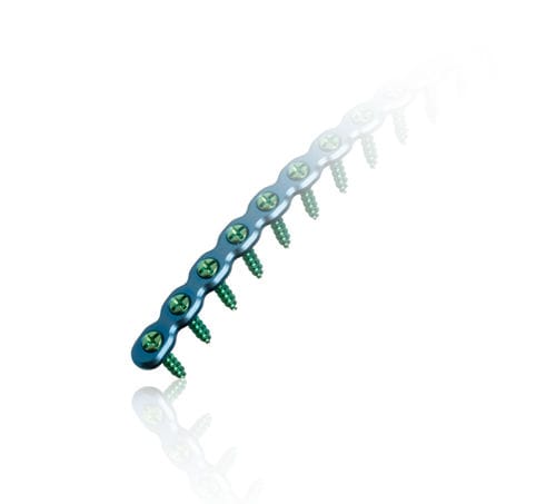 Placa de compresión para costillas - RibFix Blu® - Zimmer Biomet - para esternón / bloqueada / metálica