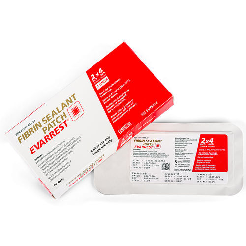 Agente hemostático pad - EVARREST™ - Ethicon - cirugía de las heridas