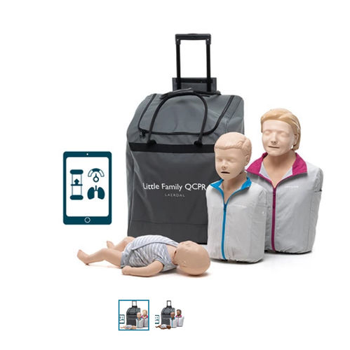 Maniquí de prácticas para cuidados de urgencias - Little Family QCPR - Laerdal Medical - para RCP / de torso / set de maniquíes