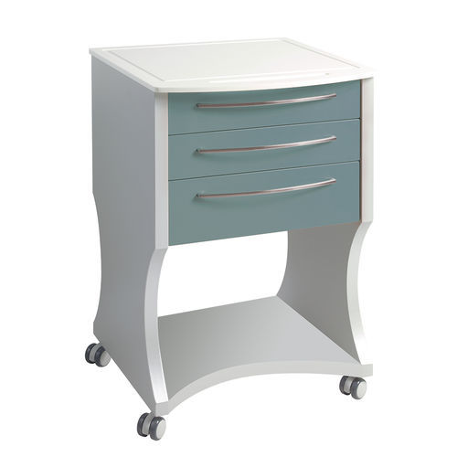 Carro médico - Intercontidental - para instrumental dental / 5 cajones / 4 cajones