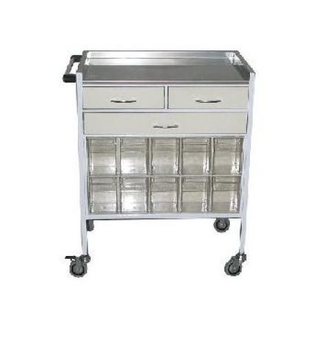 Carro médico - PS-EQ22  - PROJESAN - de medicamentos / multifunción / de acero inoxidable