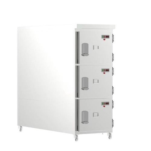Cámara mortuoria frigorífica para camillas mortuorias - PS-SSNMU01 - PROJESAN - 3 cuerpos / de carga frontal / con ruedas