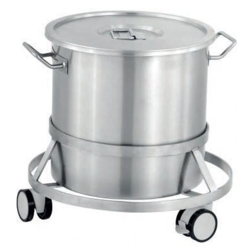 Papelera de acero inoxidable - MD 4200 - MESPA - con ruedas