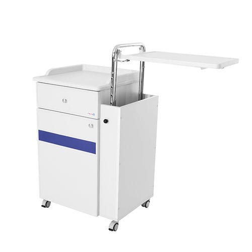 Mesa de cabecera con ruedas - MS 2100 - MESPA - con bandeja de cama / con cajones