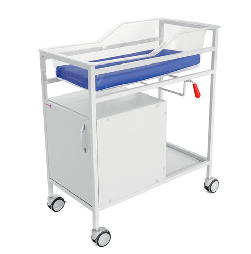 Cuna hospitalaria para bebé - MS 1130 - MESPA - Trendelenburg invertida / con ruedas / transparente