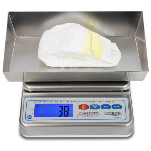 Balanza electrónica - WPS12DT - DETECTO - para pañales / de mesa / con pantalla LCD