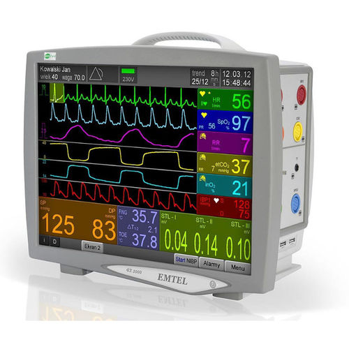 Monitor multiparamétrico compacto - FX 3000 - EMTEL Śliwa sp.k. - portátil / de noche / ECG