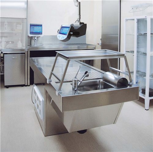 Mesa de autopsia de laboratorio de histopatología - Zefiro  - Diapath - fija / rectangular / de acero inoxidable