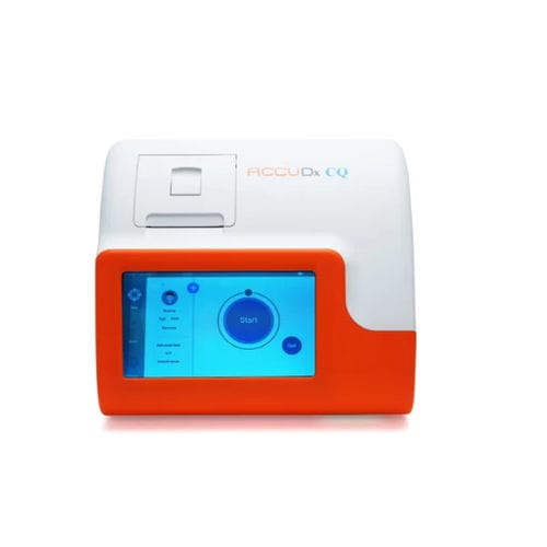 Analizador POC por fluorescencia - AccuDx CQ  - Accurex Biomedical Pvt. Ltd.  - para enfermedades cardiovasculares / de PCT / de dímeros-D