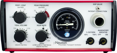 Ventilador de emergencia - pNeuton model S - Airon Corporation - neumático / de transporte / CPAP
