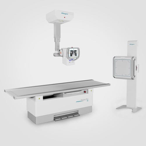 Sistema de radiografía digital - DIGIX-CSA ADV - Allengers Medical Systems - para radiografía polivalente / con brazo portatubos telescópico de techo / con Bucky en el suelo