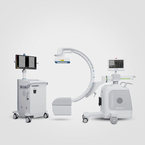 Arco quirúrgico móvil - DIGISCAN V20/V30 - Allengers Medical Systems - con sensor plano / con columna de vídeo / con monitor de vídeo integrado
