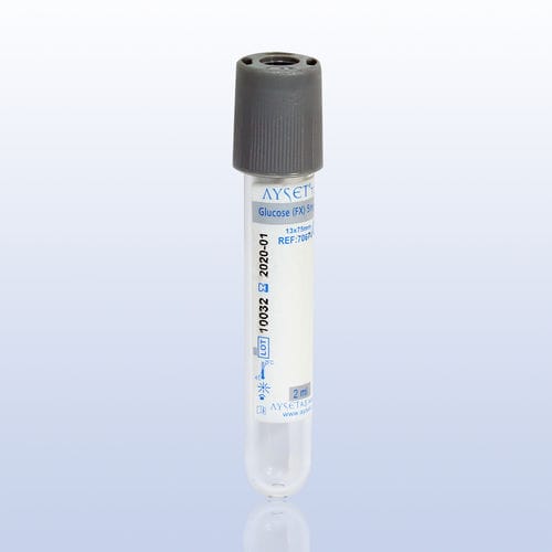 Tubo de extracción para el análisis de la glucemia - 70 series - AYSET TIBBI ÜRÜNLER VE PLASTIK TEKSTIL ELEKTRONIK GIDA TEMIZLIK MADDELERI SAN AS - cilíndrico / de sangre total / de PET