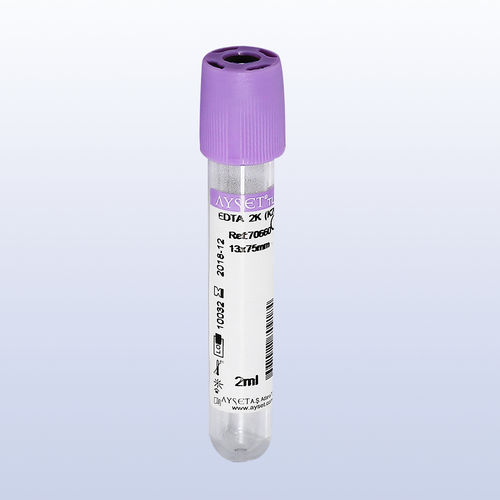 Tubo de extracción de laboratorio - 70487 - AYSET TIBBI ÜRÜNLER VE PLASTIK TEKSTIL ELEKTRONIK GIDA TEMIZLIK MADDELERI SAN AS - cilíndrico / de suero / de plástico