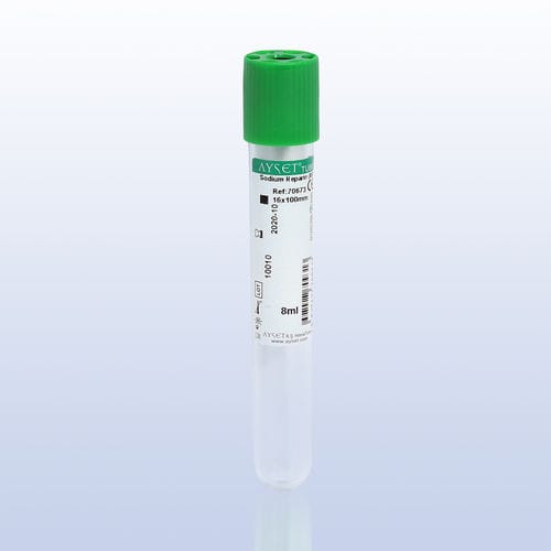 Tubo de extracción de laboratorio - 7067 series - AYSET TIBBI ÜRÜNLER VE PLASTIK TEKSTIL ELEKTRONIK GIDA TEMIZLIK MADDELERI SAN AS - cilíndrico / de sangre total / de PET