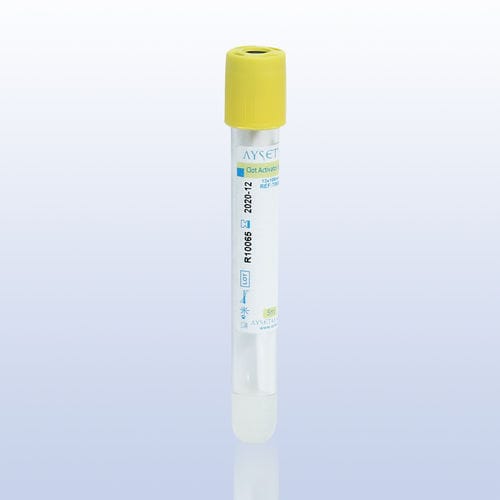 Tubo de extracción de laboratorio - 81241 - AYSET TIBBI ÜRÜNLER VE PLASTIK TEKSTIL ELEKTRONIK GIDA TEMIZLIK MADDELERI SAN AS - cilíndrico / de suero / de sangre total