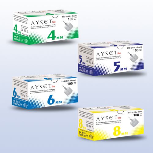 Aguja de inyección de insulina - 700 series - AYSET TIBBI ÜRÜNLER VE PLASTIK TEKSTIL ELEKTRONIK GIDA TEMIZLIK MADDELERI SAN AS - de seguridad / tipo bolígrafo