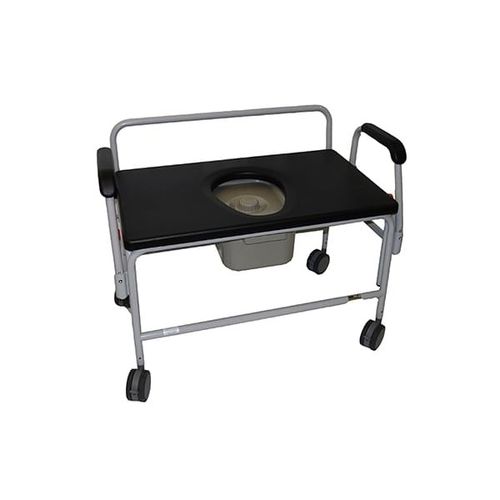 Silla con orinal bariátrica - Extra Wide - Benmor Medical - con reposabrazos / con cubo / con ruedas