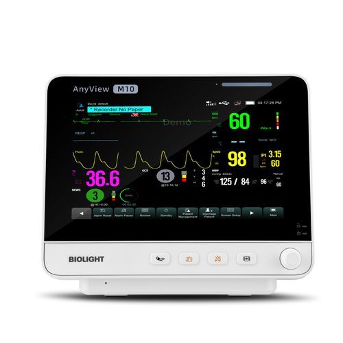 Monitor de paciente portátil - M10 - Guangdong Biolight Meditech - ECG / RESP / para cuidados intensivos