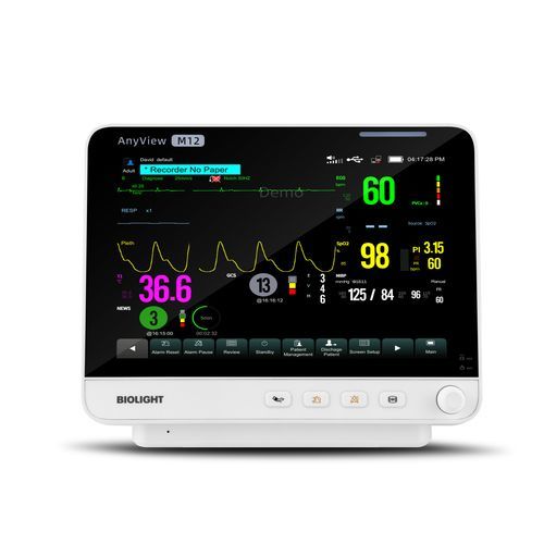 Monitor de paciente ECG - M12 - Guangdong Biolight Meditech - de frecuencia respiratoria / para cuidados intensivos