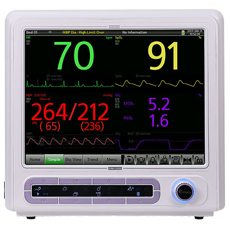Monitor de paciente portátil - BPM-1200 - Bionics Corporation - compacto / ECG / RESP