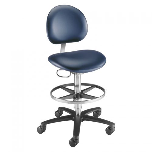 Taburete para consulta médica - 21520B, 21521B - The Brewer Company - de altura variable / con respaldo / con ruedas