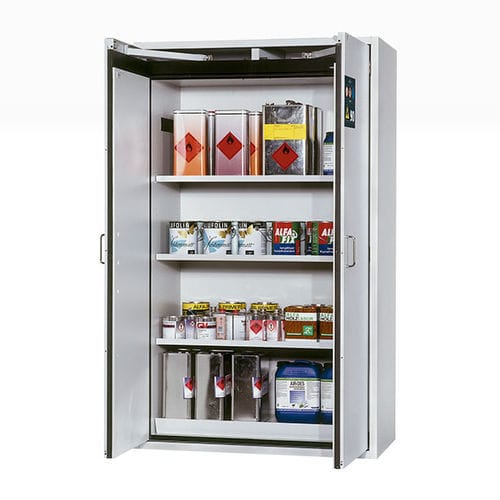 Armario para mesa de laboratorio - Burdinola - de hospital / con estante / con puerta