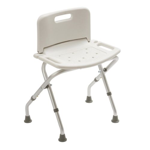 Taburete de ducha con respaldo - 12487KDR - Drive DeVilbiss Europe - plegable / elevador / de altura variable