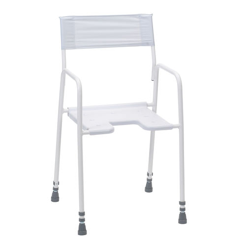 Silla de ducha con apertura higiénica - 126	 - Drive DeVilbiss Europe - con respaldo