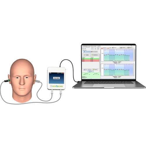 Evaluación de la audición audiómetro - Echoscan® - Echodia - sistema de medición de otoemisiones acústicas / audiómetro de detección / aparato para prueba de reflejo acústico