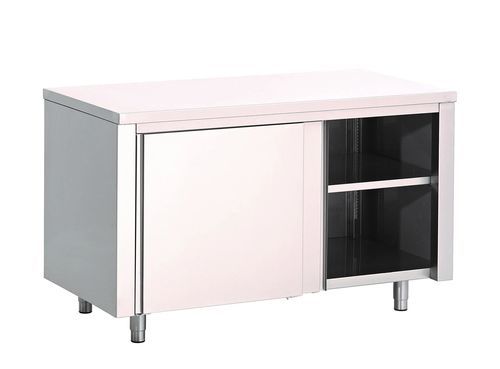 Armario con estante - EIHF-ISOFROID - con puerta corredera / de acero inoxidable / con 2 puertas