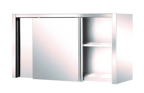 Armario con estante - EIHF-ISOFROID - con puerta corredera / de acero inoxidable / con 2 puertas