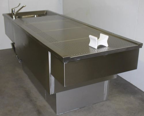 Mesa de autopsia de medicina legal - 3810 series - EIHF-ISOFROID - de laboratorio / de disección / fija