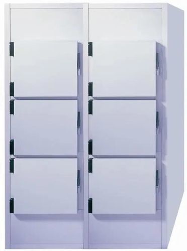 Cámara mortuoria para camillas mortuorias - EIHF-ISOFROID - 6 cuerpos / de carga frontal / con 6 puertas