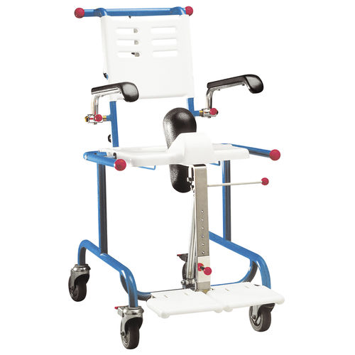 Silla de ducha con reposabrazos - 80209005 - Etac - con respaldo / con ruedas / con reposapiés