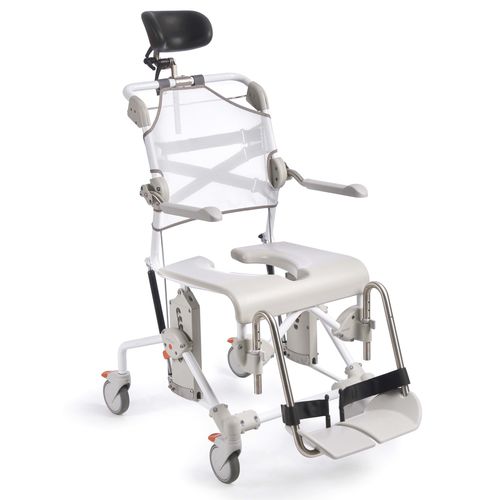 Silla de ducha con reposabrazos - 80229410 - Etac - con respaldo alto / portátil / con apertura higiénica