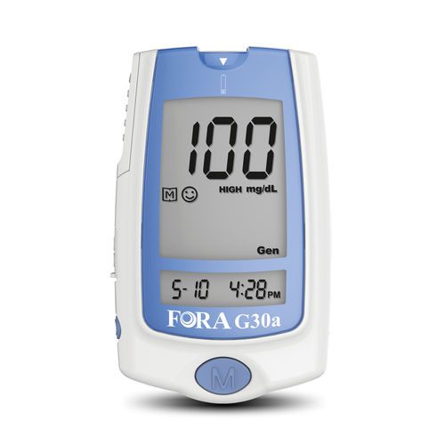 Glucómetro GOD - COMFORT plus - ForaCare Suisse AG - para hospitales / sin código / con disparador de lancetas