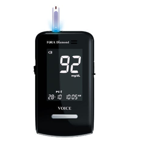 Glucómetro GDH-FAD - DM20 - ForaCare Suisse AG - para hospitales / hematocrito / con disparador de lancetas