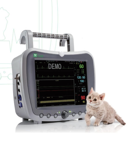 Monitor multiparamétrico portátil - G3H-Vet - General Meditech - compacto / ECG / RESP