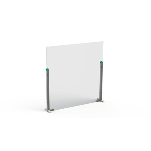 Mampara protectora móvil - 446 series - H+H SYSTEM GmbH - portátil / 1 panel / de aluminio