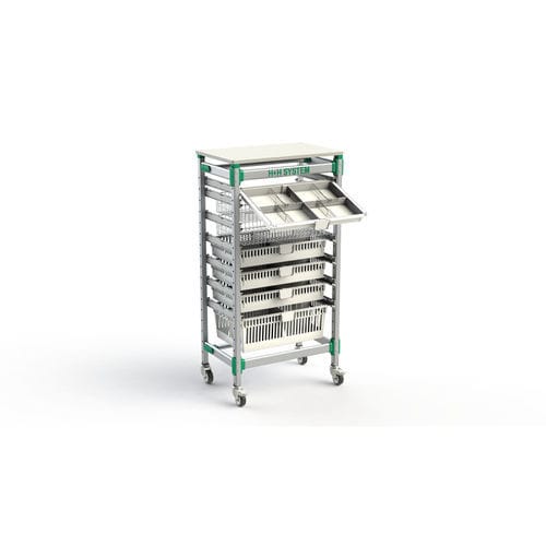Carro médico - FlexShelf - H+H SYSTEM GmbH - de medicamentos / de uso general / para transporte