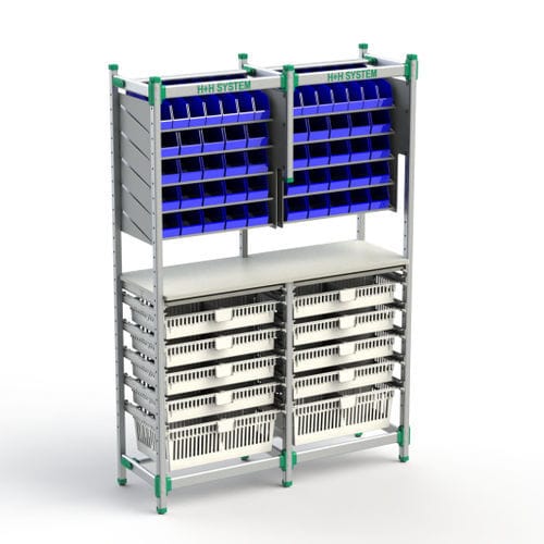 Estante multifunción - FlexShelf - H+H SYSTEM GmbH - de aluminio / de pared / modular