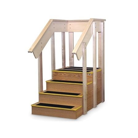 Escalera de rehabilitación puente recto - 1567 - Hausmann - con dos pasamanos