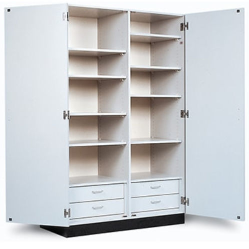 Armario con estante - 8248 - Hausmann - con cajón / gris / 4 cajones